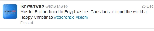 MB congratulates Christians in English and forbids congratulations in Arabic!